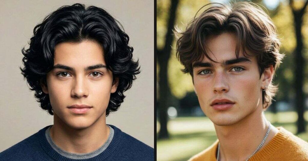 teenage curtain hairstyle