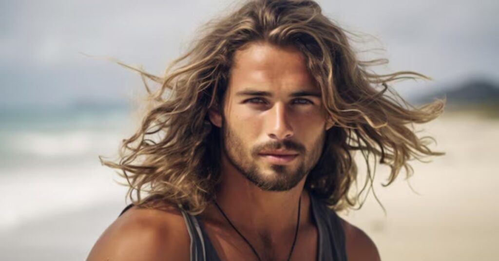 Long Surfer Hair with Side Part