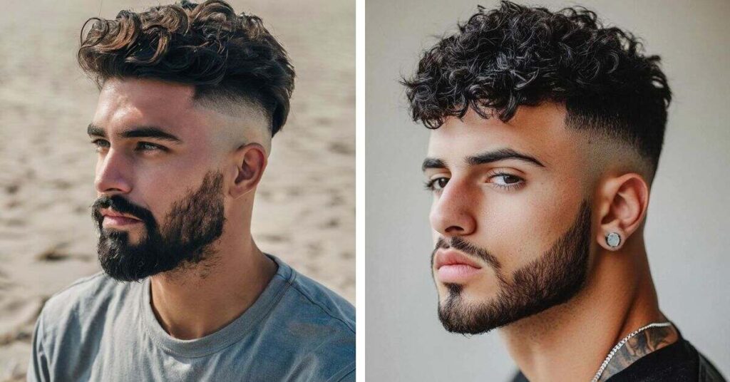 Messy Curly Blowout Taper