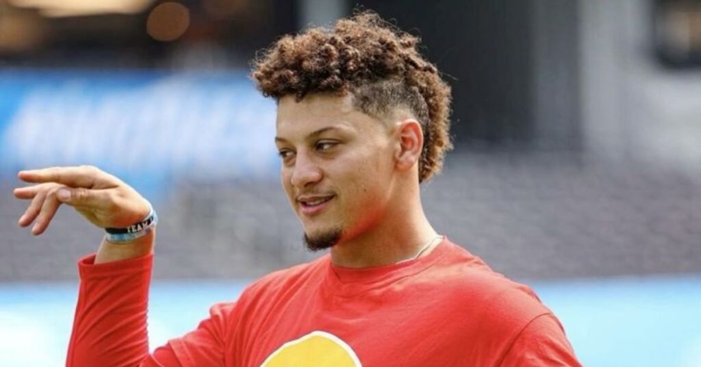 Patrick Mahomes Classic Curly Mohawk Fade hairstyle