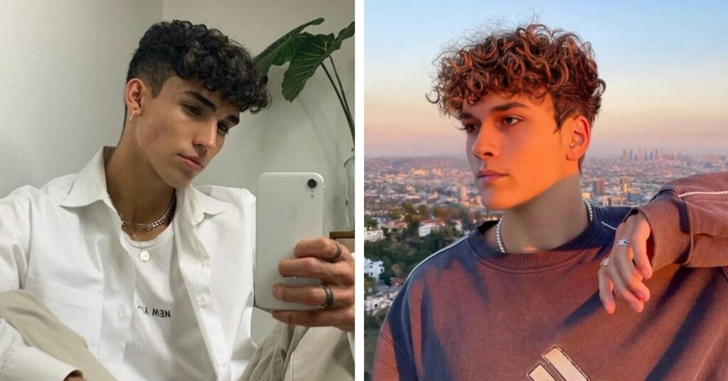 Short Curly fringe Hairstyles for Men