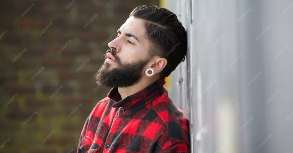 The Side Swept Fringe with Low Fade