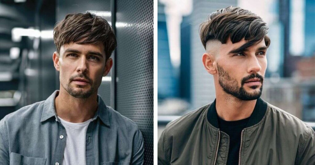 The Taper Fade with Side Swept Fringe