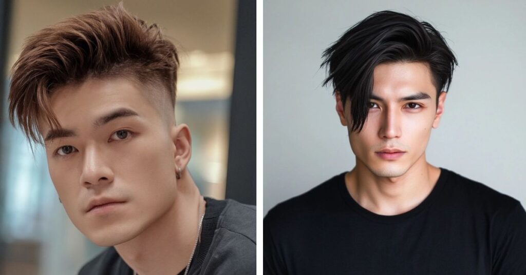 The Textured Side Swept Fringe