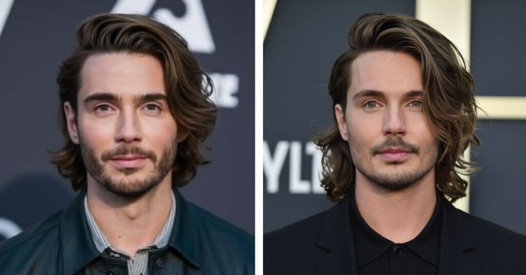 Wavy Side Sweep for men's