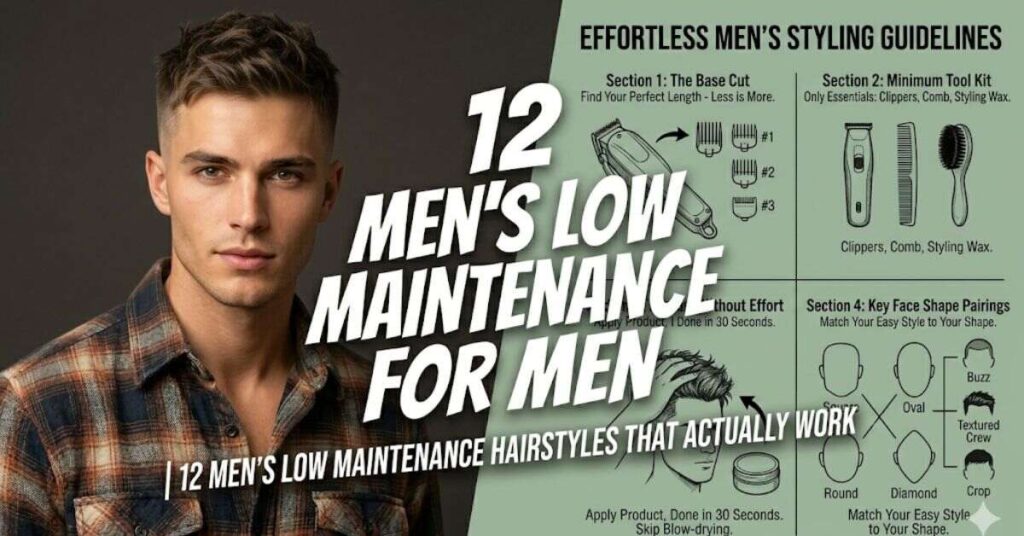 12 Men's Low Maintenance Hairstyles That Actually Work