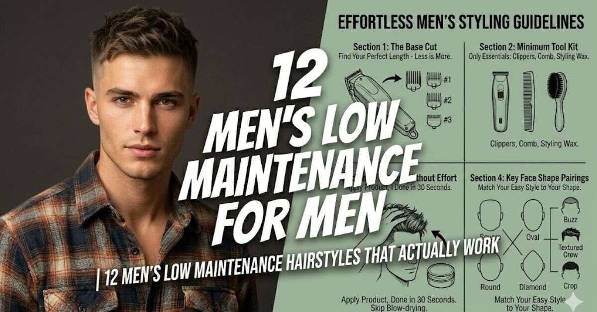 12 Men's Low Maintenance Hairstyles That Actually Work
