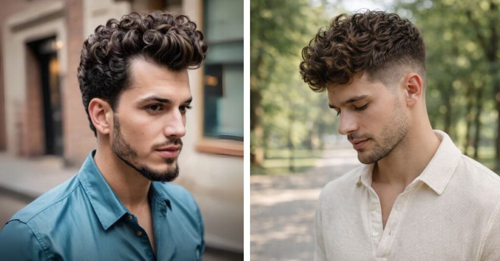 Curly Hair Pompadour