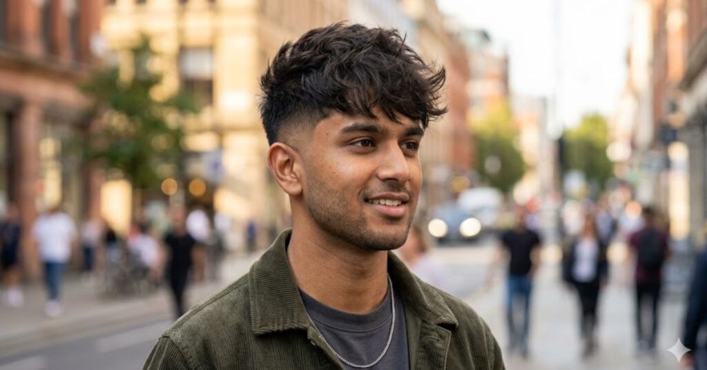 Low Fade Messy Fringe