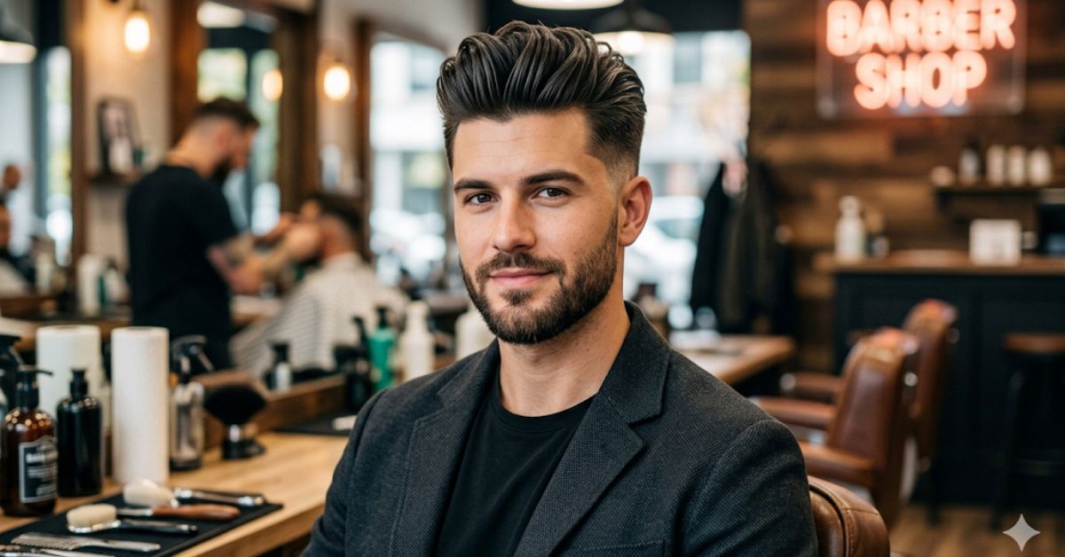 Modern Pompadour Hairstyle Men