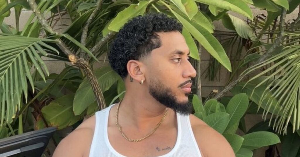 Temple Fade with Beard and Curls