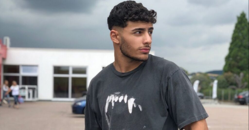 Temple Fade with Curly Fringe