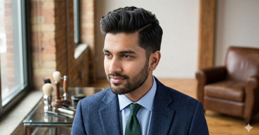 Classic side part haircut