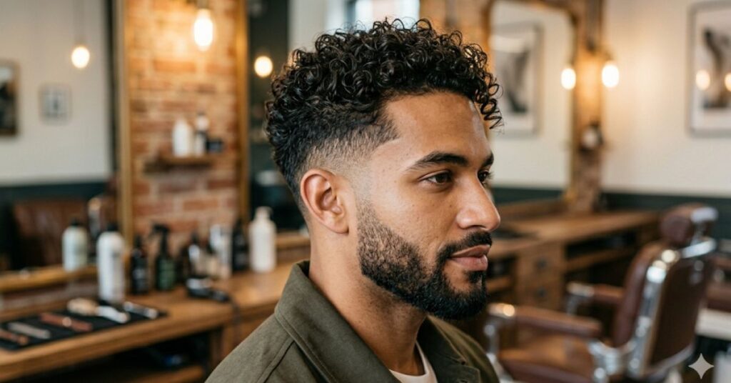 Curly Taper Fade