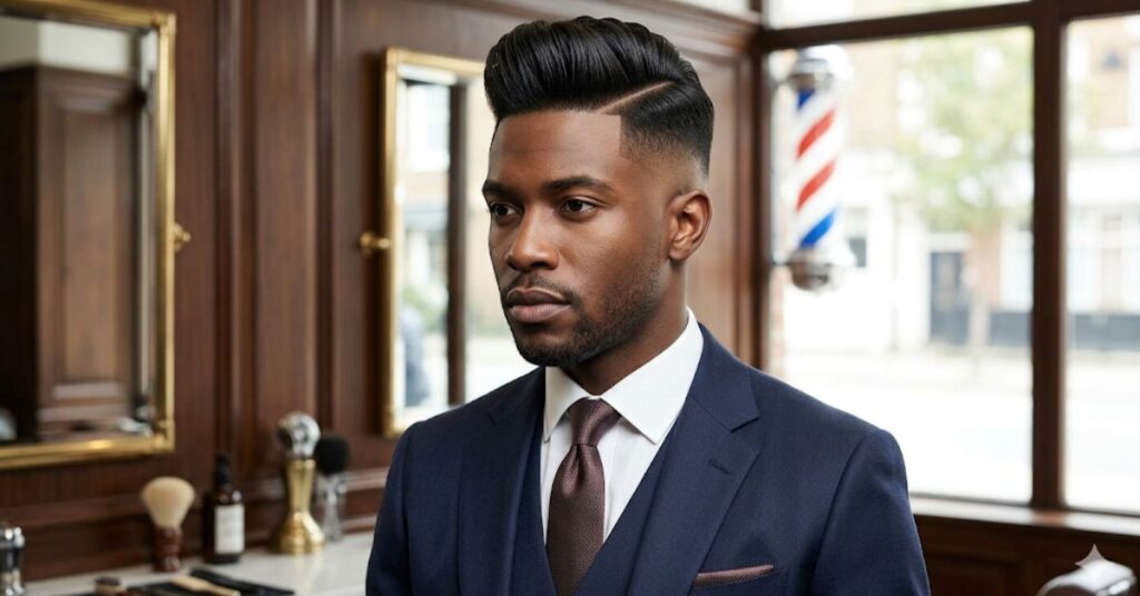 Classic side part haircut