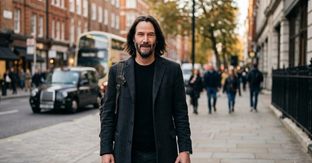Keanu Reeves Shoulder Length Straight Hair