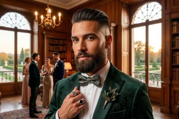  groom hairstyle with beard