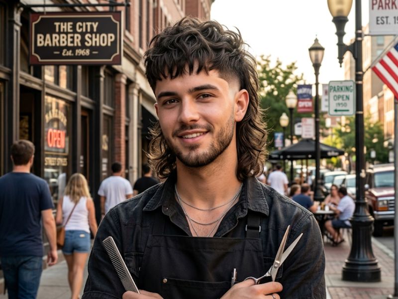 Disconnected Burst Fade Mullet