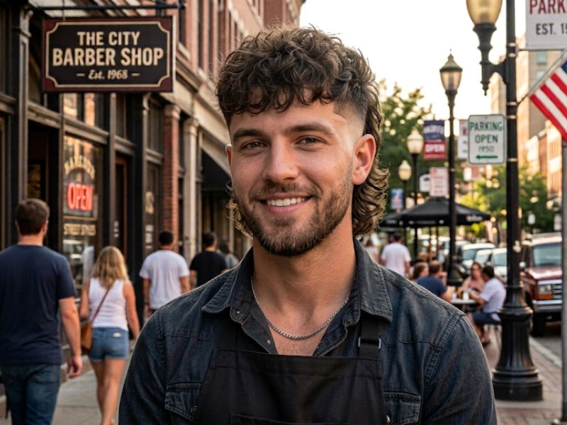 Skin Burst Fade Mullet